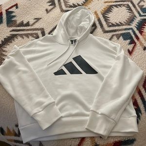 SOLD - Adidas White Hoodie Sweatshirt